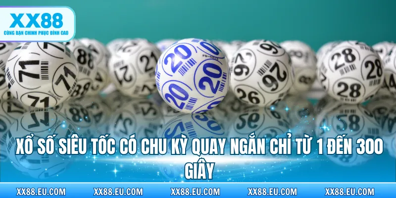 Xổ số siêu tốc có chu kỳ quay ngắn chỉ từ 1 đến 300 giây